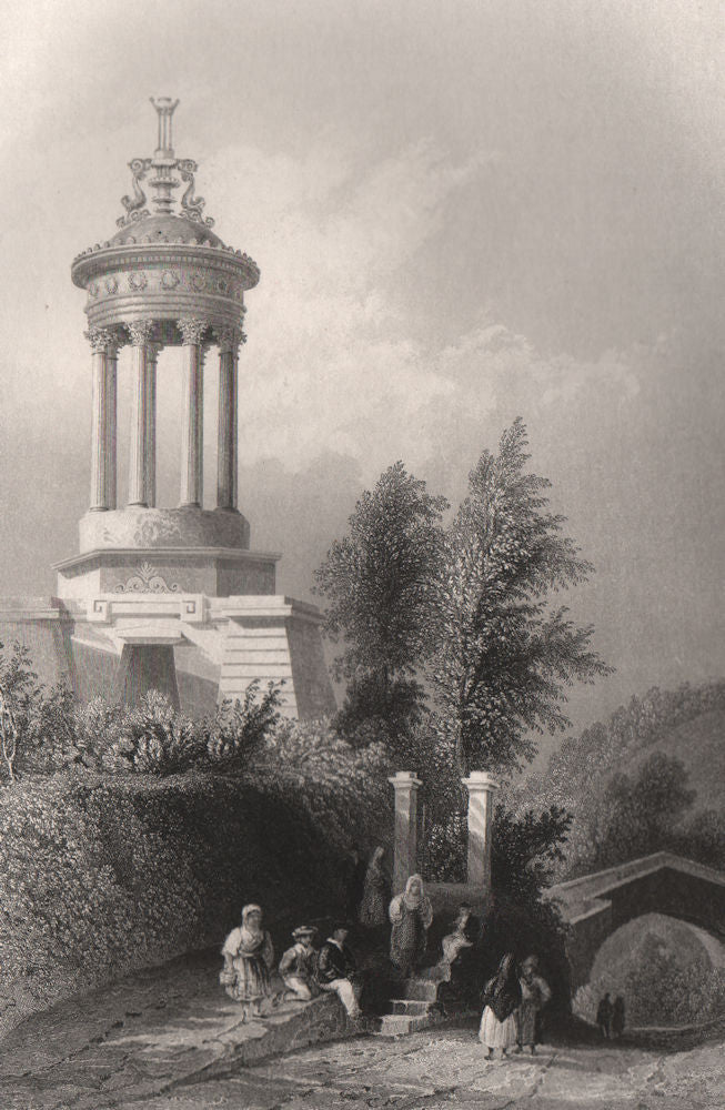 The cenotaph of Robert Burns at Alloway. Scotland. BARTLETT c1840 old print